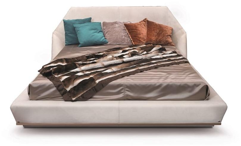 Longhi Двуспальная кровать из кожи с обитым изголовьем Loveluxe W 815 - Вид №4