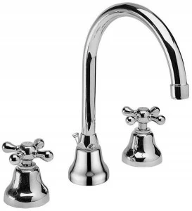 Rubinetteria Giulini Смеситель для раковины на 3 отверстия с регулируемым изливом Lotus - vienna Fa506