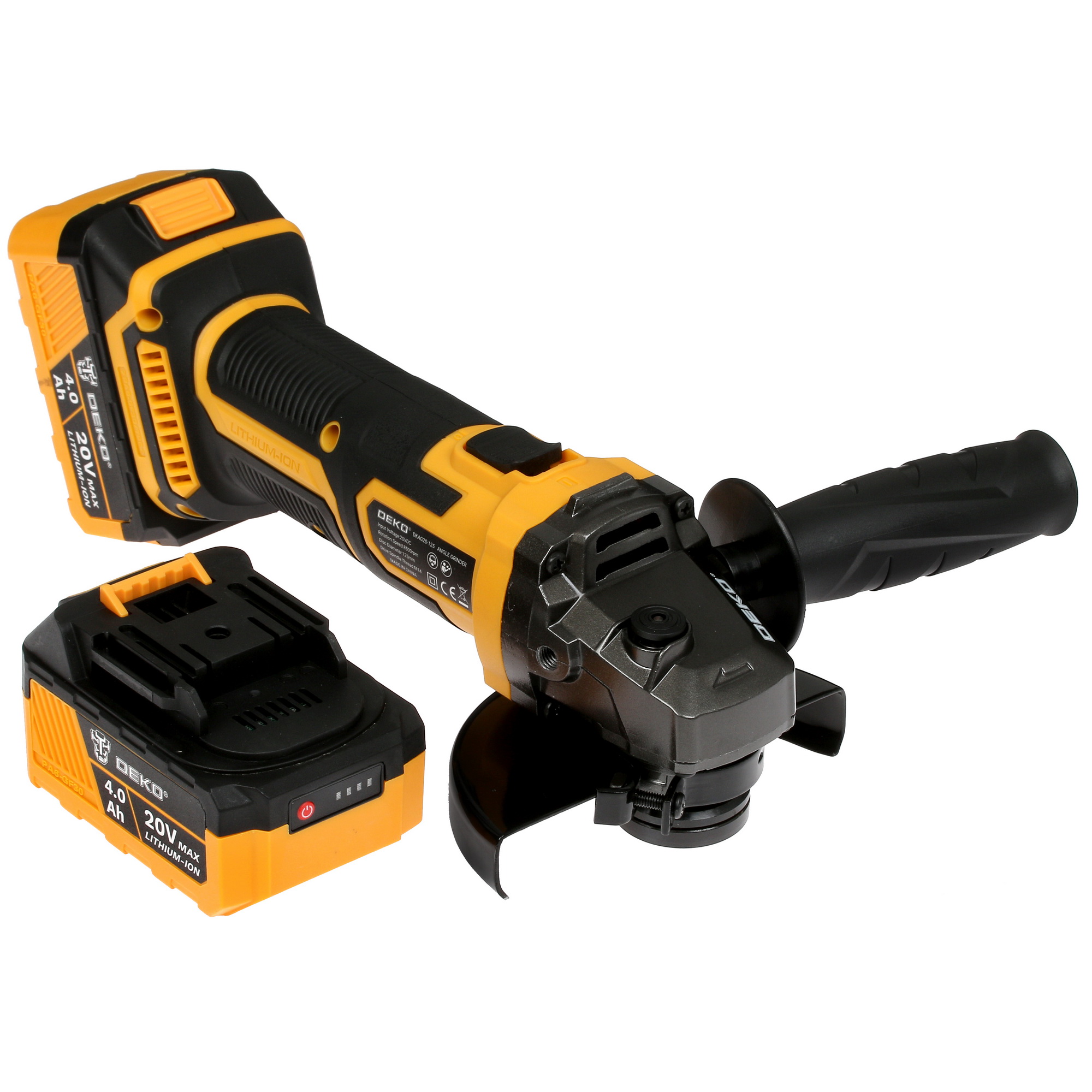 Углошлифовальная машина (УШМ) DEKO DKAG20-125 MAX 20V 5059950 STDN-0066988 - Вид №1