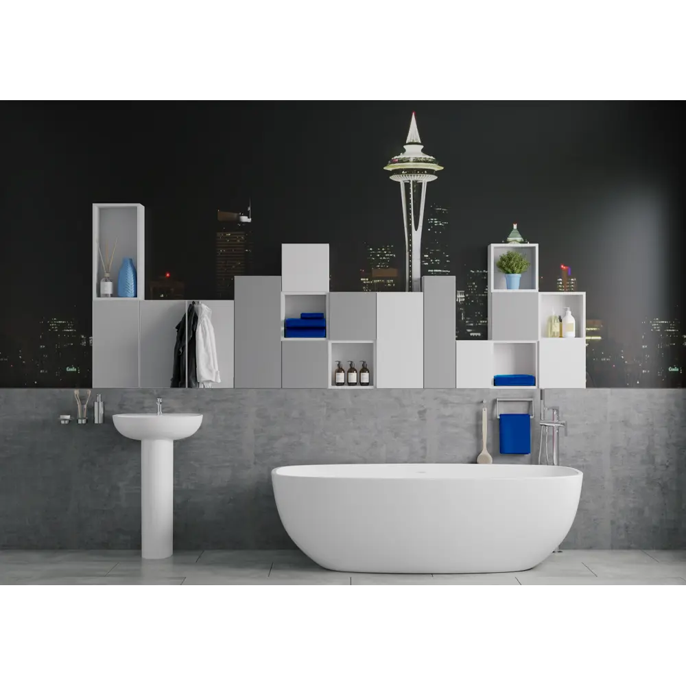 Каркас шкафа подвесного Sensea Смарт 30x60х15 см цвет белый STLM-2051955 - Вид №8