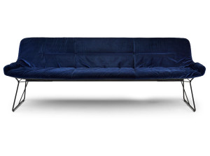 Тканевая скамья со спинкой