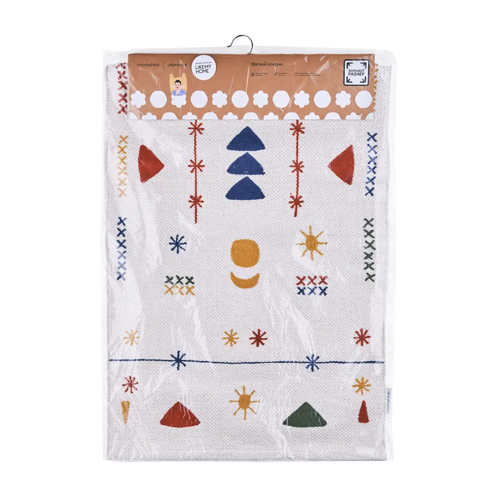 Коврик для ванной Moroshka Kira 60x120 см цвет белый желтый STLM-2166213 - Вид №4