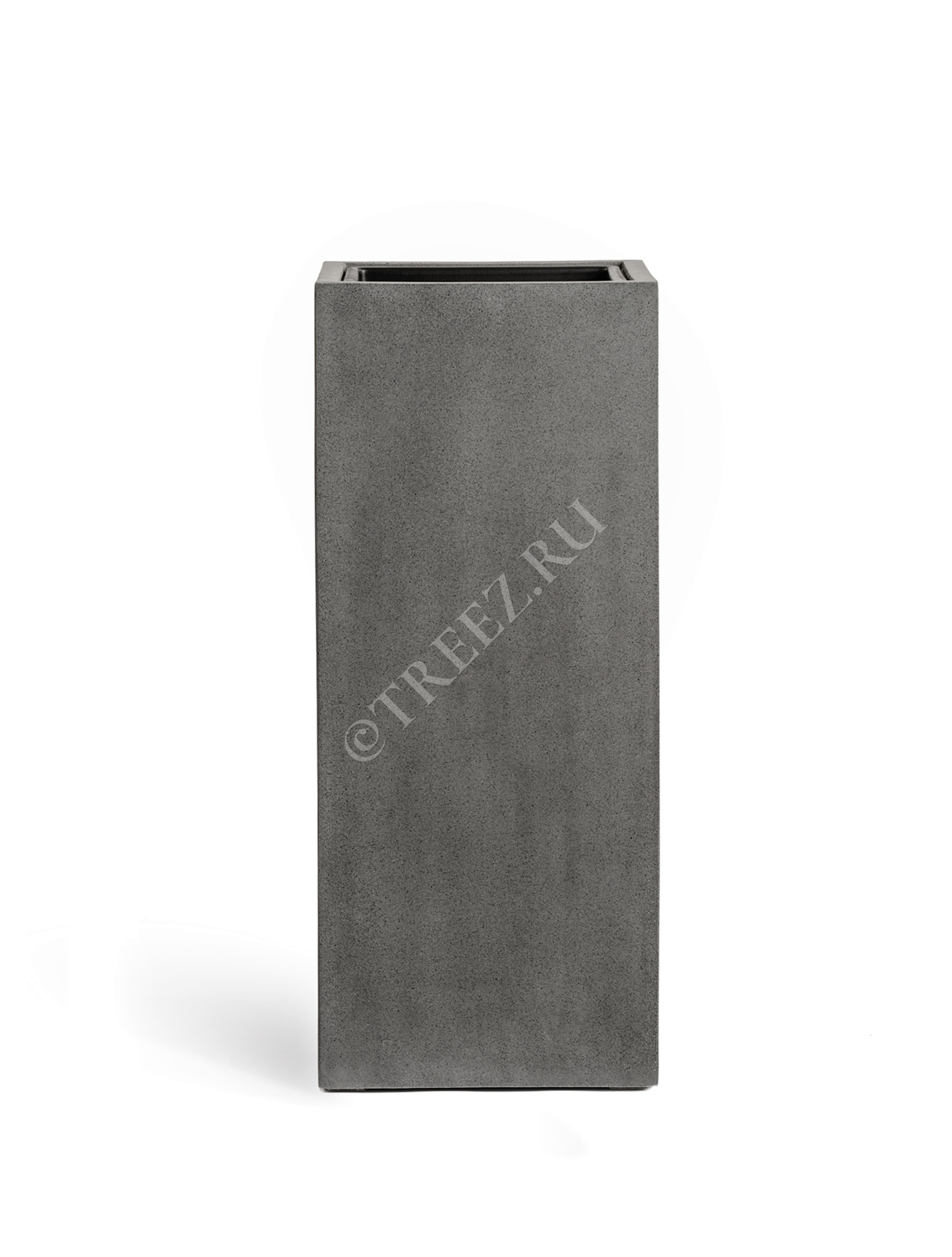41.3317-02-010-GR-60 Кашпо  Effectory - серия Beton - Высокий куб - Тёмно-серый бетон Цветочная коллекция  - Вид №3