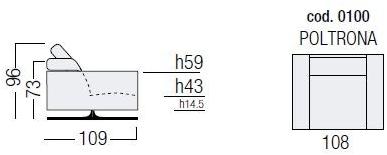 Egoitaliano Кресло на козелке из ткани с подлокотниками Gloria sun-id-1468905 - Вид №1