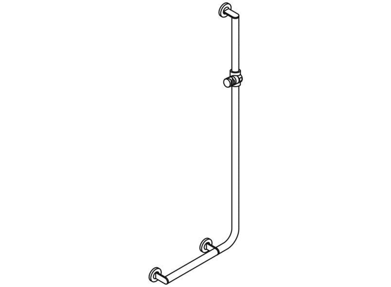 900.33.20240 Угловая ручка с держателем для душа HEWI Greifen  - Вид №2