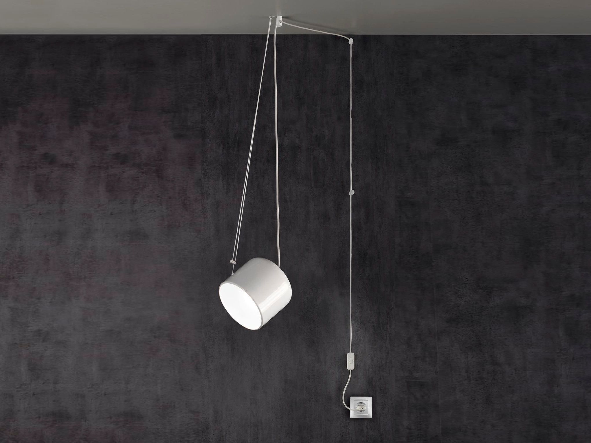 Регулируемый металлический светодиодный подвесной светильник с розеткой Olé Lighting Paco ARCH-00051114 - Вид №1