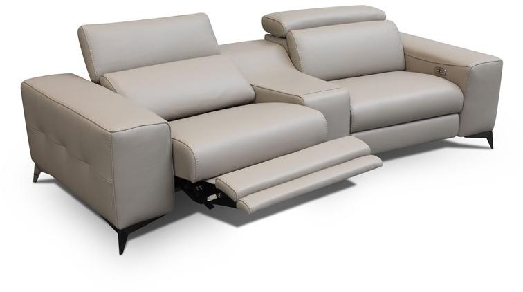 Rossini Sofas Секционный раскладывающийся кожаный диван Tessa sun-id-1495578 - Вид №1