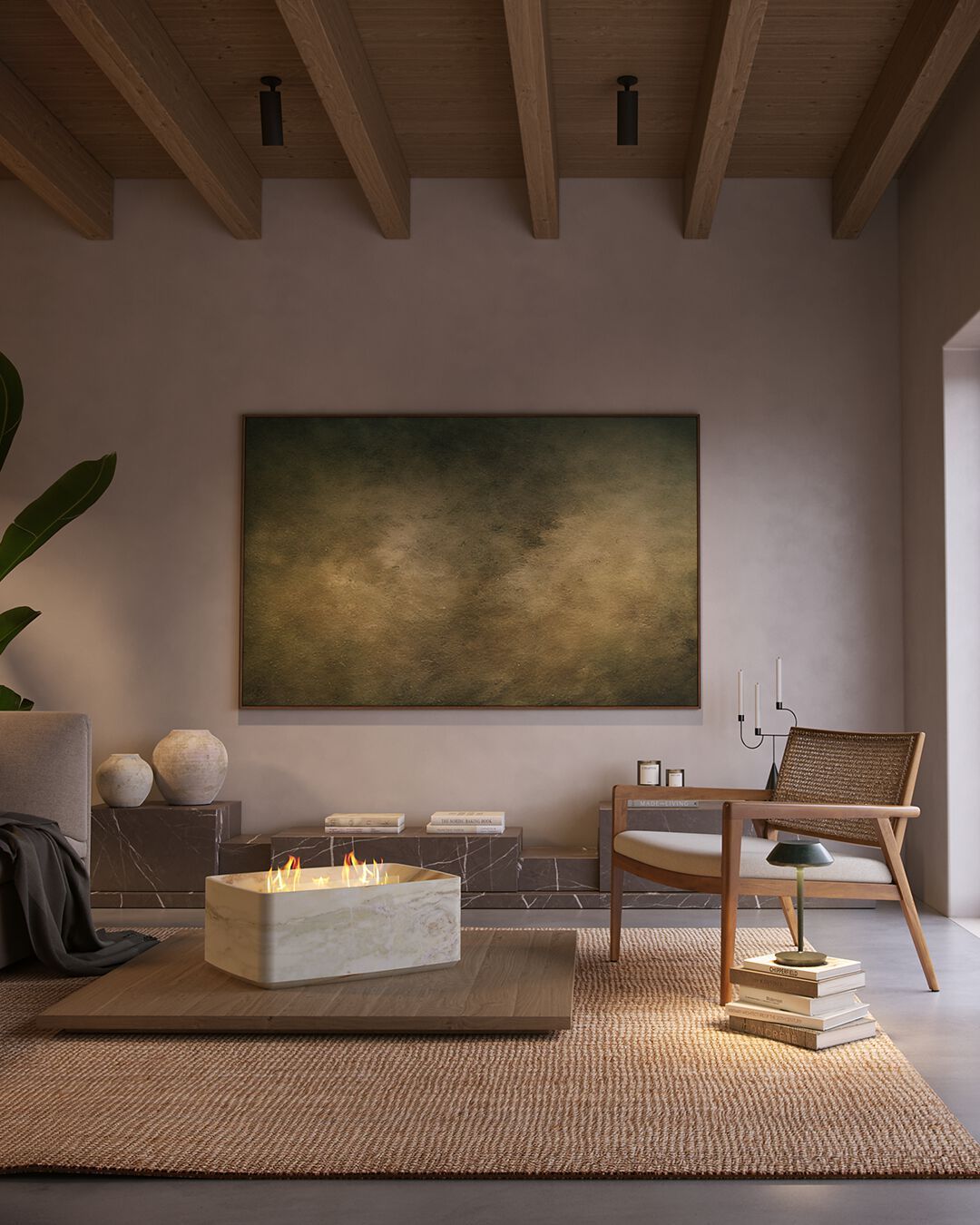 Отдельно стоящий камин из биоэтанолового мрамора Maami Home ESSENTIA ARCH-00133766 - Вид №1