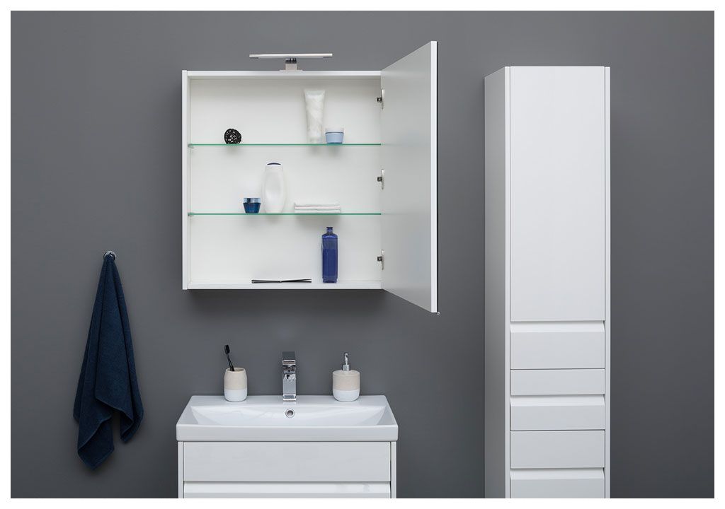 Тумба с раковиной Aquanet Палермо 70 белый 0020393800188555 - Вид №7