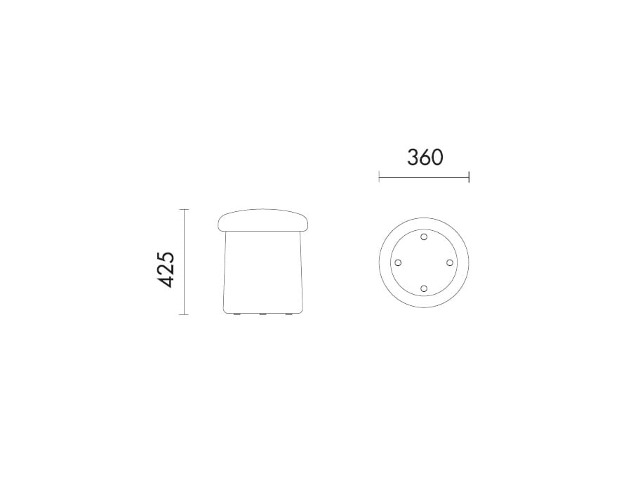 Круглый пуф из ткани Grado Design Гриб ARCH-00032993 - Вид №14