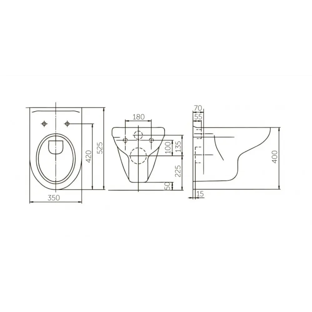 Унитаз подвесной Rosa Элеганс Микролифт STLM-2051490 - Вид №3