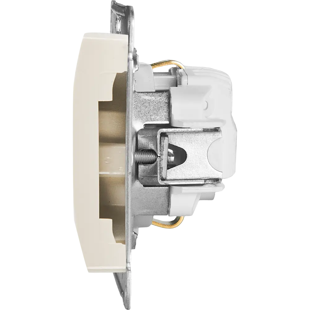 Schneider Electric Glossa - встраиваемая розетка с заземлением, бежевая 86710198 STLM-0070811 - Вид №2