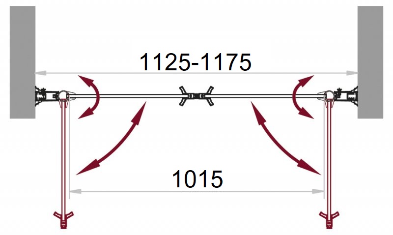 Душевая дверь в нишу BelBagno SELA-B-2-115-Ch-Cr  - Вид №2