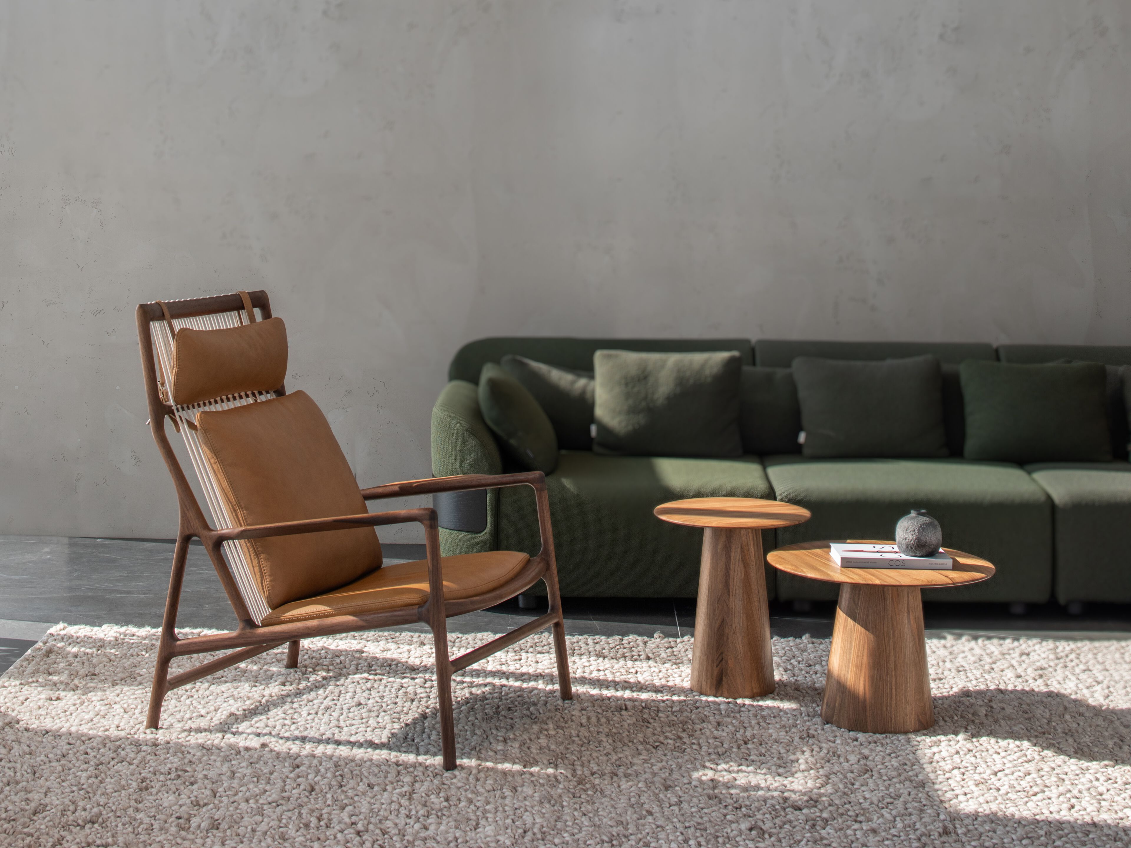 Кресло грецкого ореха с кожаной подушкой Gazzda Dedo ARCH-00052628 - Вид №5