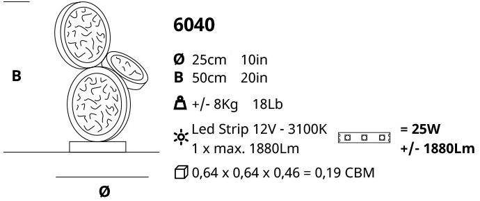 Serip Настольная лампа из бронзы ручной работы Luna 6040 - Вид №1