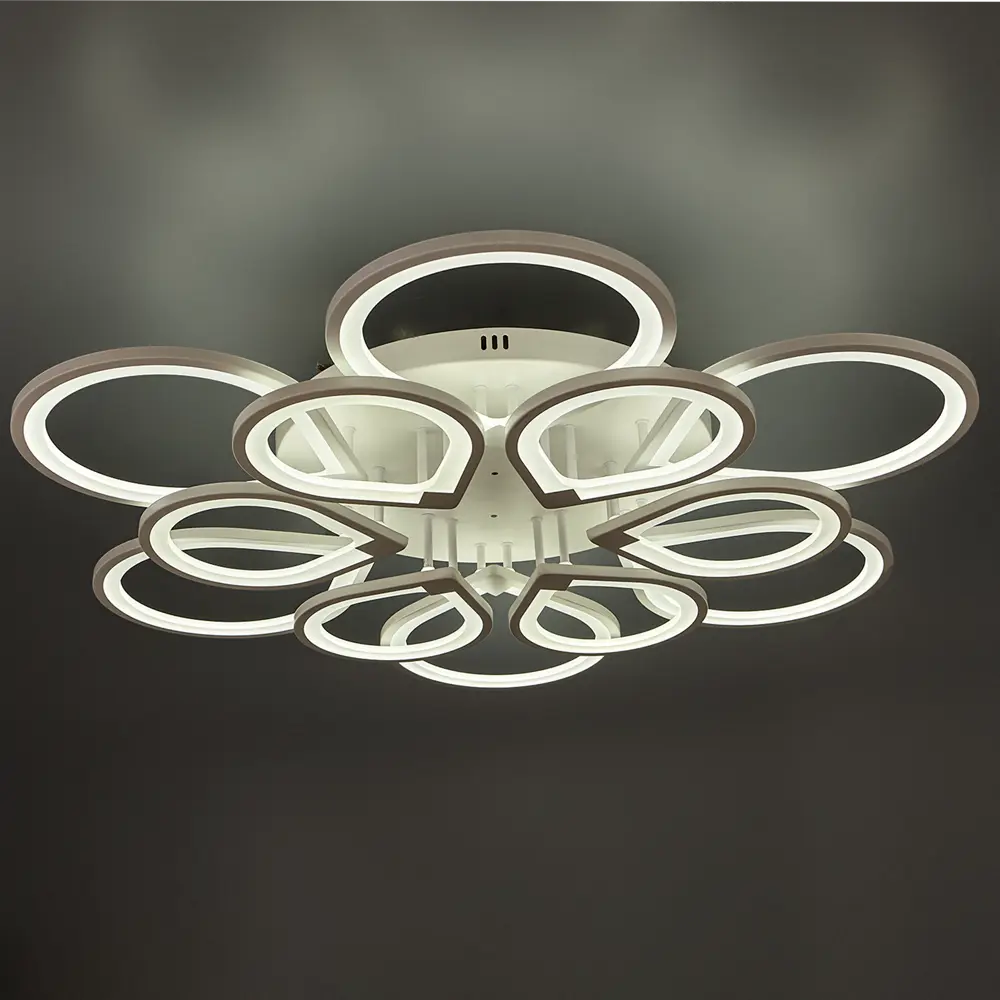 Люстра потолочная Семь огней SF7099/12C-WT LED 372 Вт регулируемый белый свет цвет белый STLM-2198504