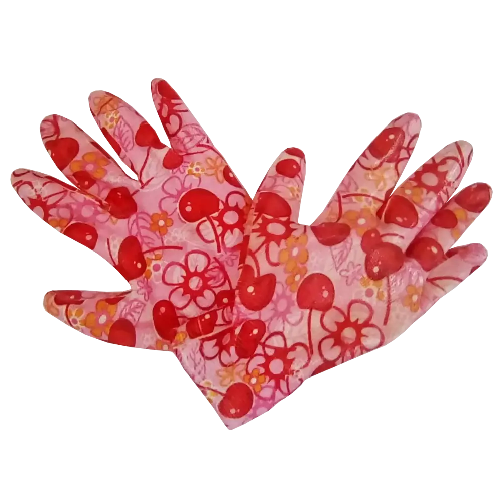 Садовые перчатки GARDEN FLOWERS с нитриловым покрытием для точной работы 82842739 STLM-0036951