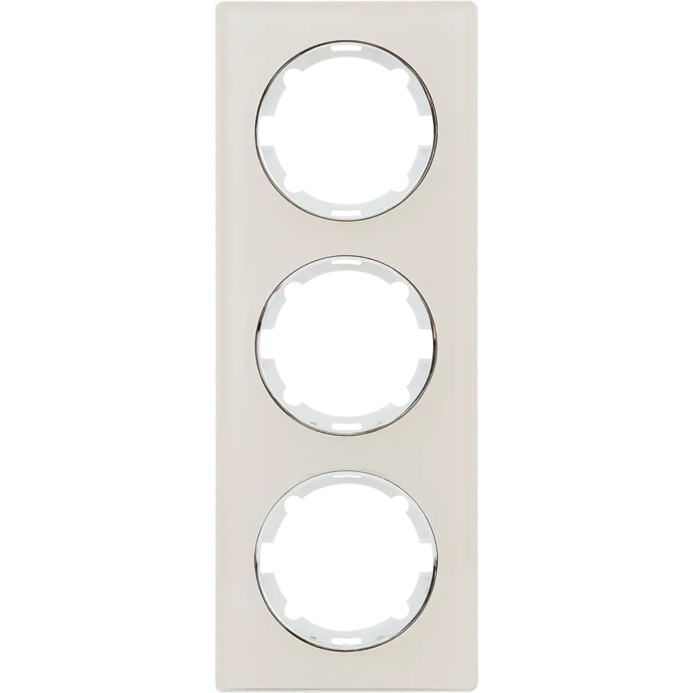 ONEKEYELECTRO Florence: тройная стеклянная рамка для розеток в бежевом цвете 82838544 STLM-0036875