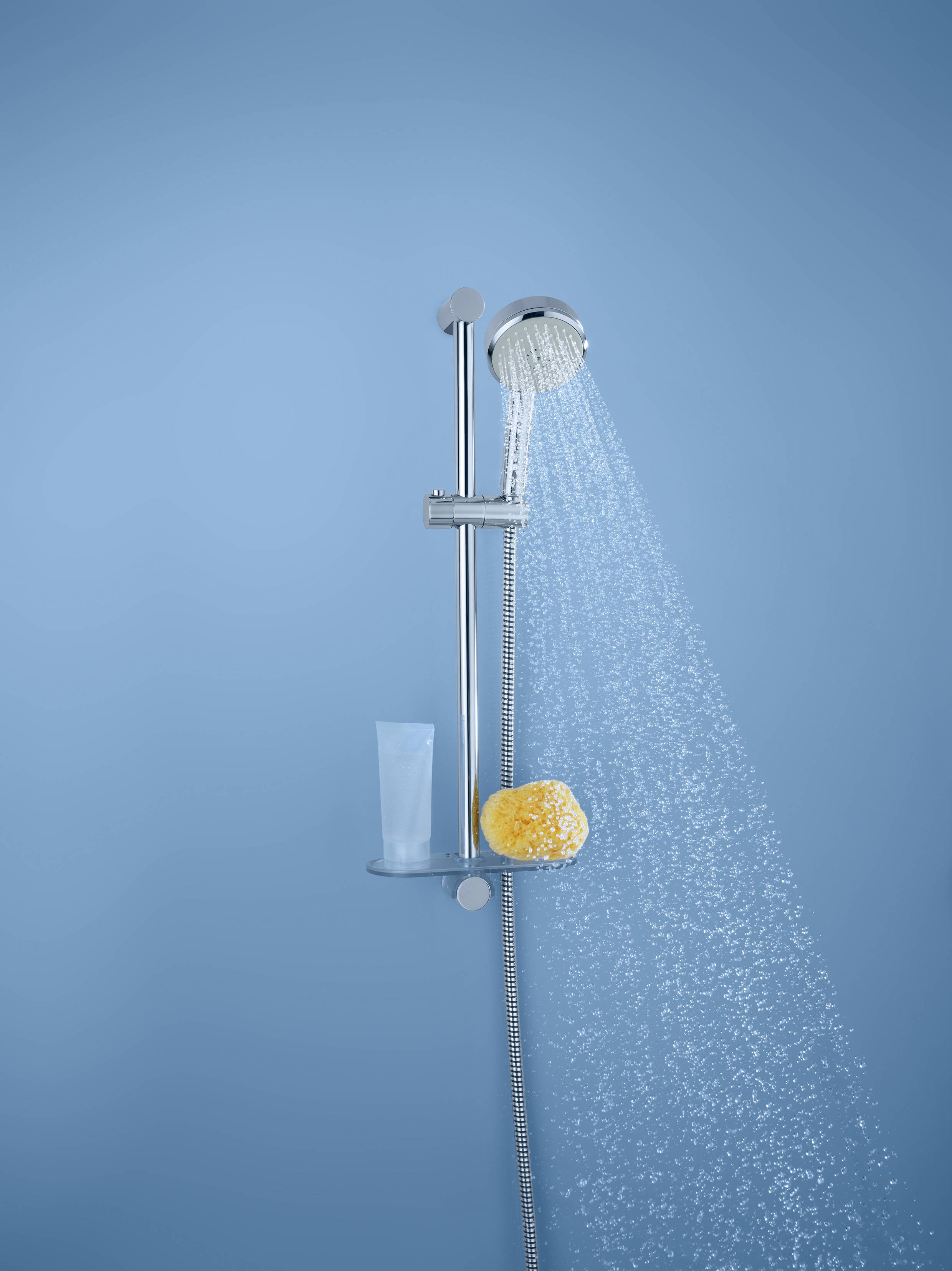 27929001 Душевой гарнитур с полочкой Grohe Tempesta Cosmopolitan хром - Вид №1