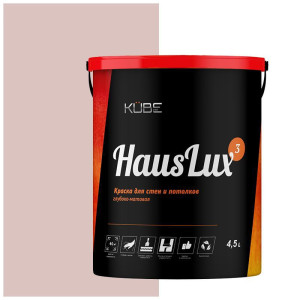 90407954 Краска для стен и потолков Kube HausLux3Kube74 цвет светло-розовый 4.5 л STLM-0218354 UWFKUBE