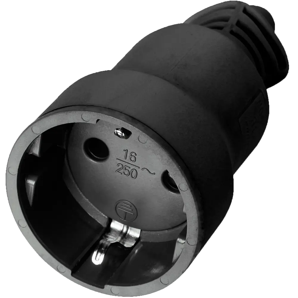 Розетка ELECTRALINE евростандарт с заземлением, серый 89336193 STLM-1581709