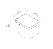 S571T0R0V1.100 Подвесной унитаз прямоугольный A. e T. Italia SQUARE Белый глянцевый AeT ITALIA - Вид №1