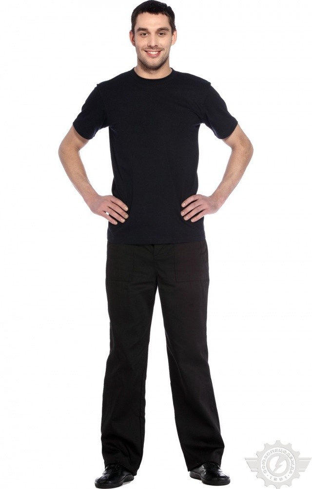 61054 Футболка "Престиж" темно-синяя  Одежда для официантов  размер M (48) Спецодежда  - Вид №8