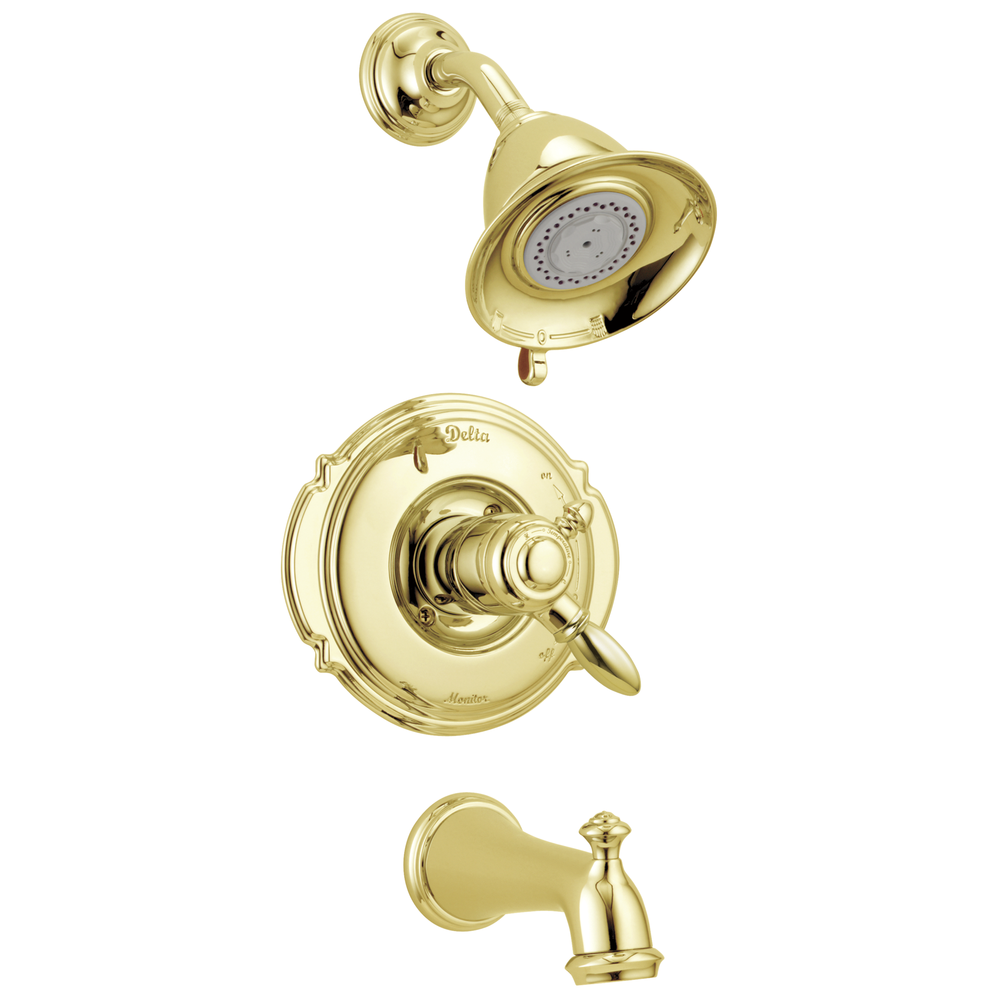 T17455-PB Для ванны и душа Monitor® 17 Series Delta Faucet Victorian Полированная латунь