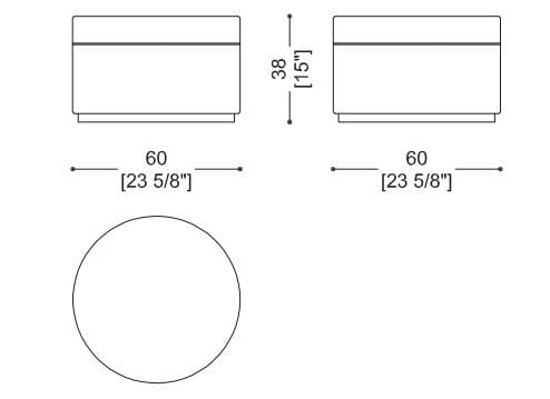 Круглый пуф из ткани Sicis Sultan ARCH-00147420 - Вид №10