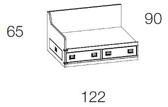 Caroti Модульный угловой диван из ткани с местом для хранения вещей Via montenapoleone 2048  - Вид №4