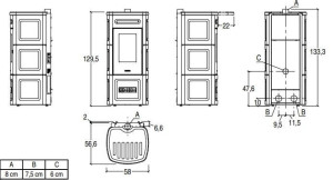 Печь на гранулах из фаянса
