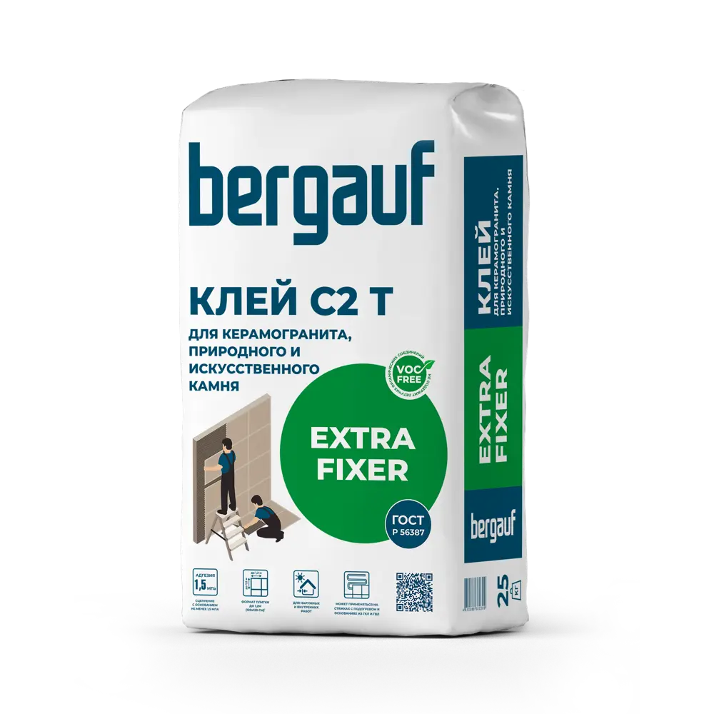Клей для плитки Bergauf C2T Extra Fixer 25 кг STLM-2083989