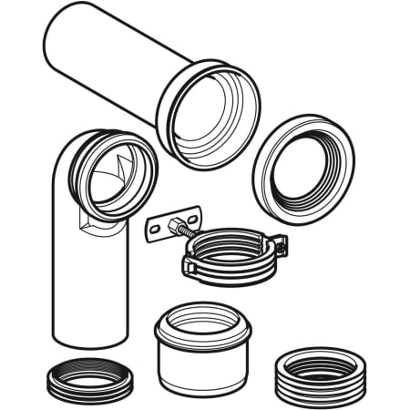 GEBERIT 131.082.16.1 Комплект Geberit для подключения напольного унитаза  - Вид №1