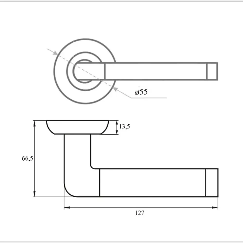 Ручки на розетке LD-28, цвет никель матовый 84792353 STLM-2012843 Santreyd  - Вид №4