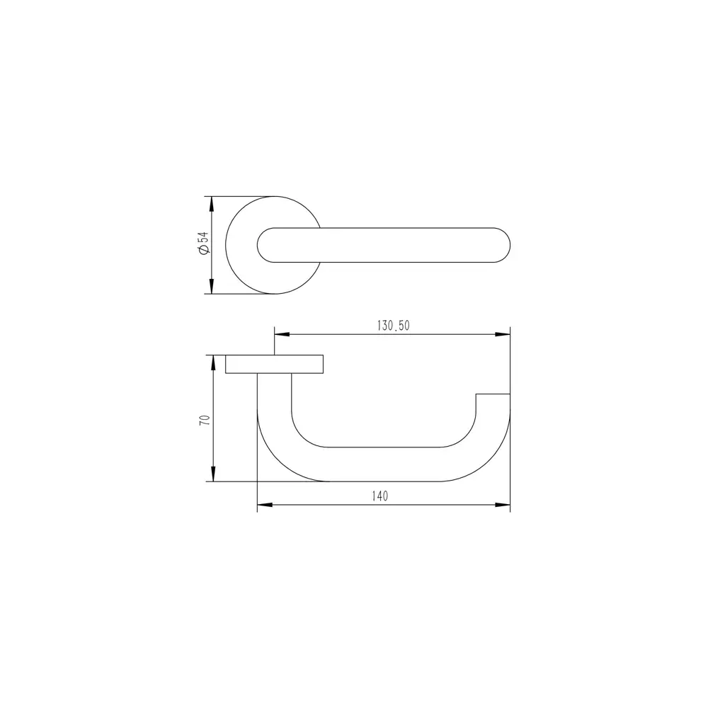Дверная ручка на розетке Edson EDS-17-R0 без запирания цвет никель STLM-2054865 - Вид №4