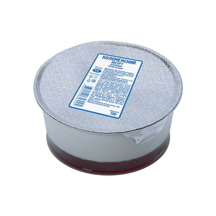 Йогурт Коломенский Земляника термостатный 9% Коломенское молоко 130 г БЗМЖ Santreyd 6119