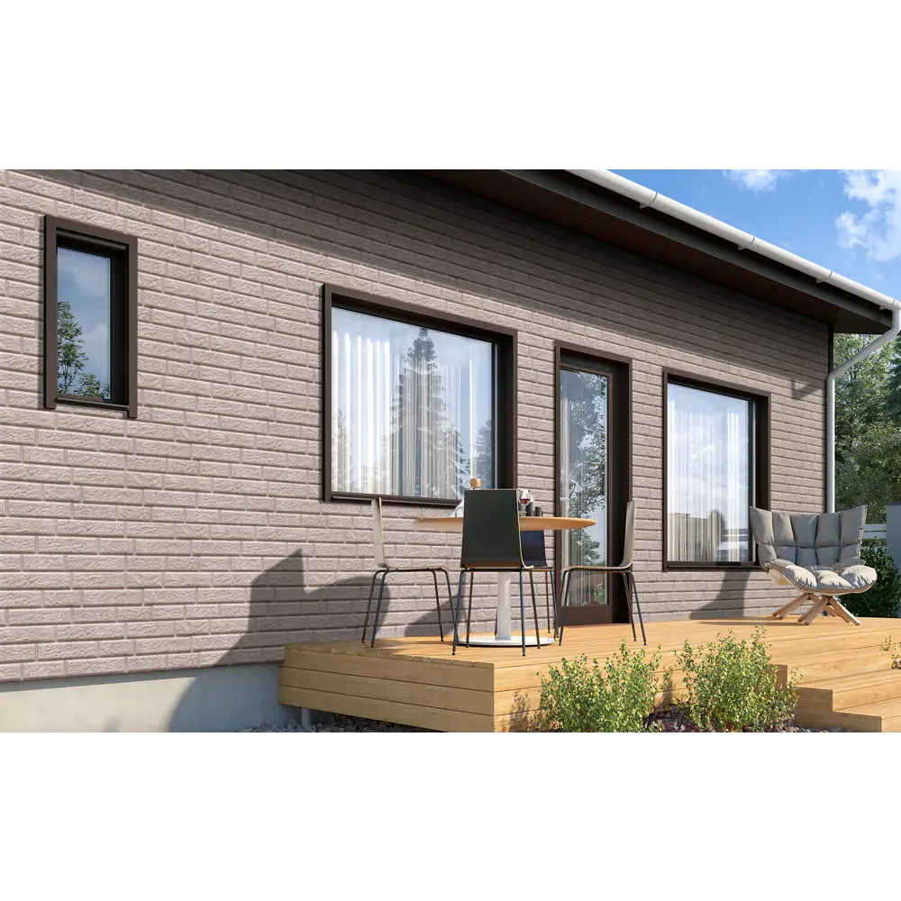 Сайдинг ПВХ кирпич 2 м белый 88601902 STLM-2005821 FINEBER BrickHouse - Вид №4