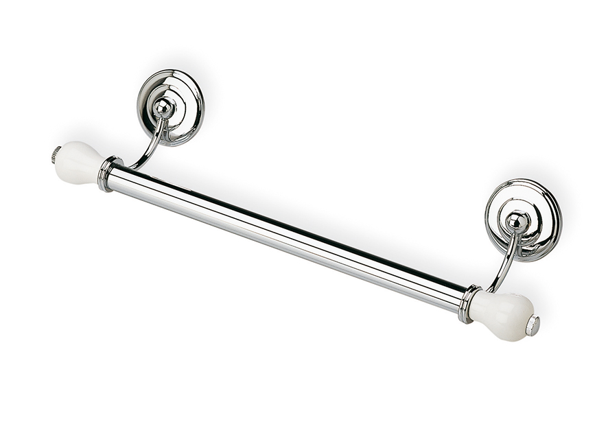 N06(39) Stil Haus Nemi, полотенцедержатель, длина 43 см, цвет хром - белая керамика 