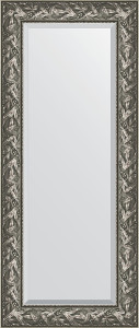 BY 3520 Зеркало с фацетом в багетной раме - византия серебро 99 mm EVOFORM Exclusive
