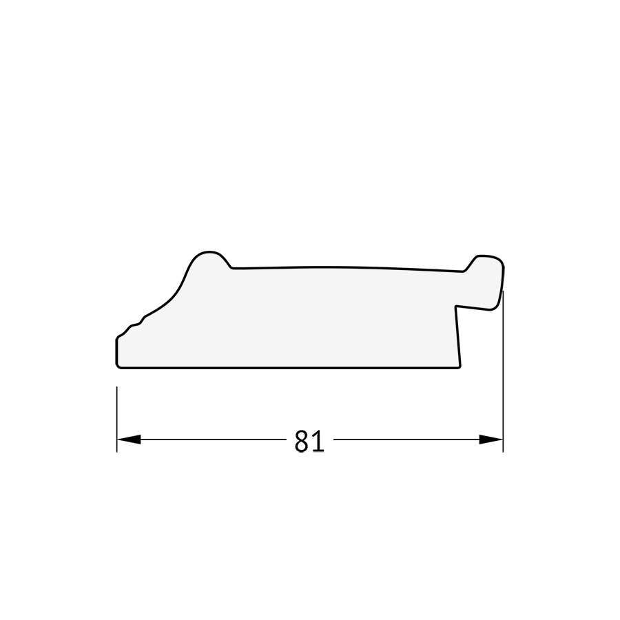 BY 1155 Зеркало с фацетом в багетной раме - черный ардеко 81 mm EVOFORM Exclusive - Вид №3