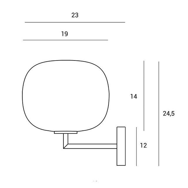 Miloox 1744.35 Настенный светильник с черным отделкой BOMBO. - Вид №2