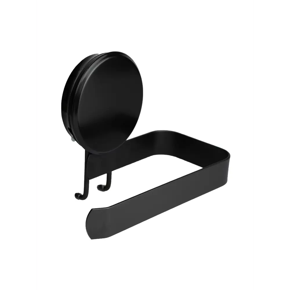 Держатель для туалетной бумаги Аквалиния W8002-12 керамика цвет черный На липучке STLM-2137631