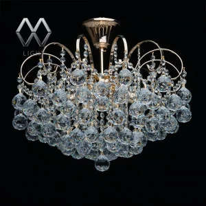Потолочная люстра MW-Light Жемчуг 9 232016406 MW-LIGHT ДИЗАЙНЕРСКИЕ, ЖЕМЧУГ 00-3886948 Золото;прозрачный