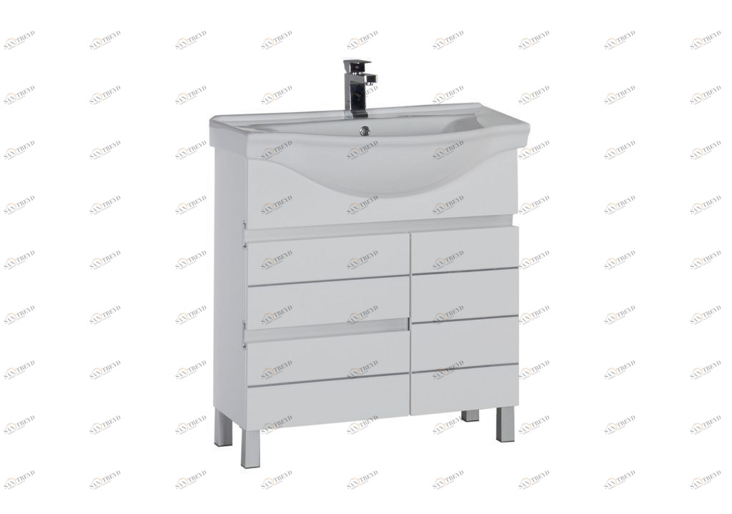 Тумба с раковиной Aquanet Доминика 80 белый 0017048000169551