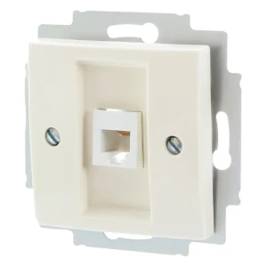 Телефонная розетка встраиваемая ABB Basic 55 RJ11, цвет бежевый 13596181 STLM-2039718