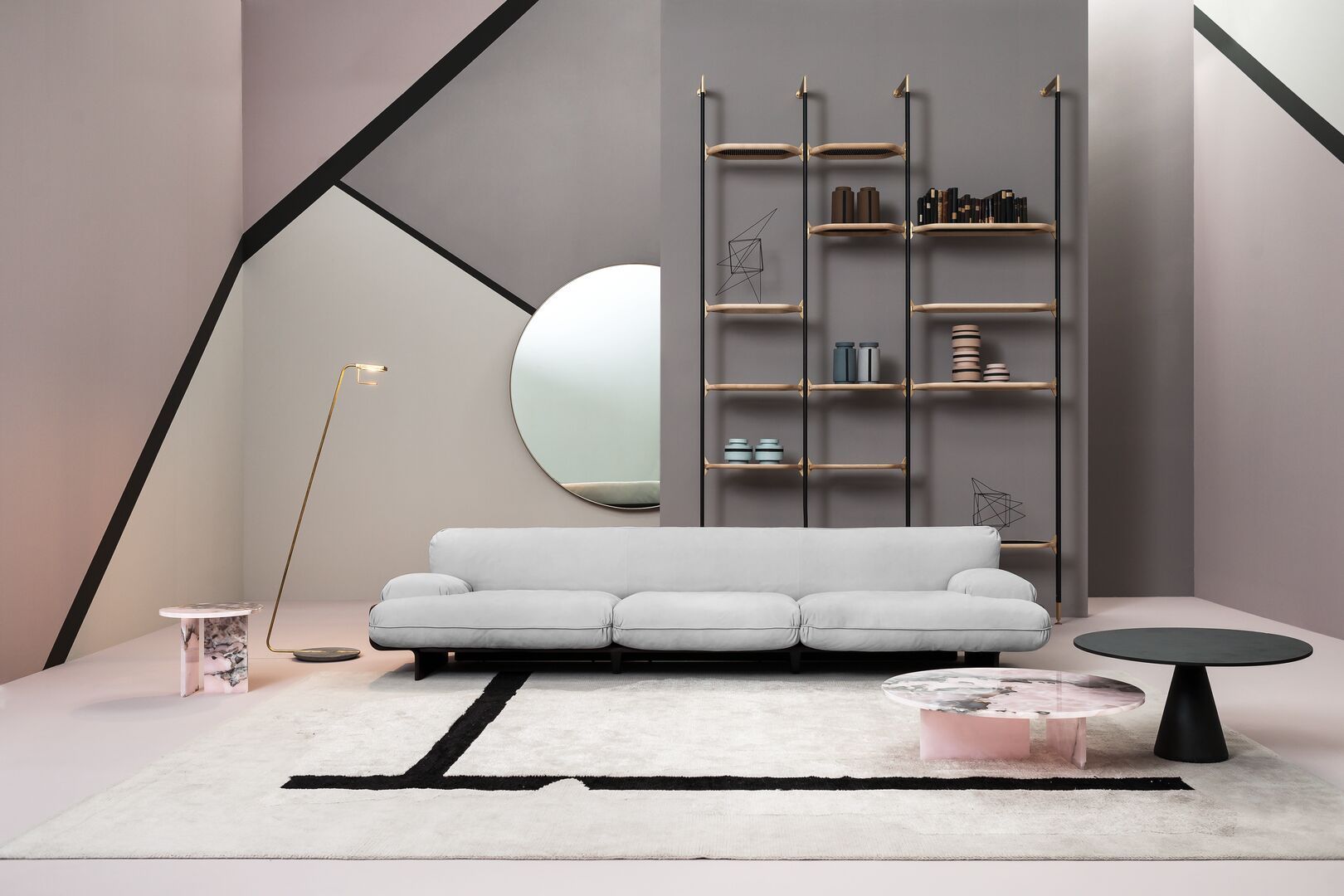 Прямоугольный ковер из хлопка и шерсти Baxter ATLAS ARCH-00003577 - Вид №1