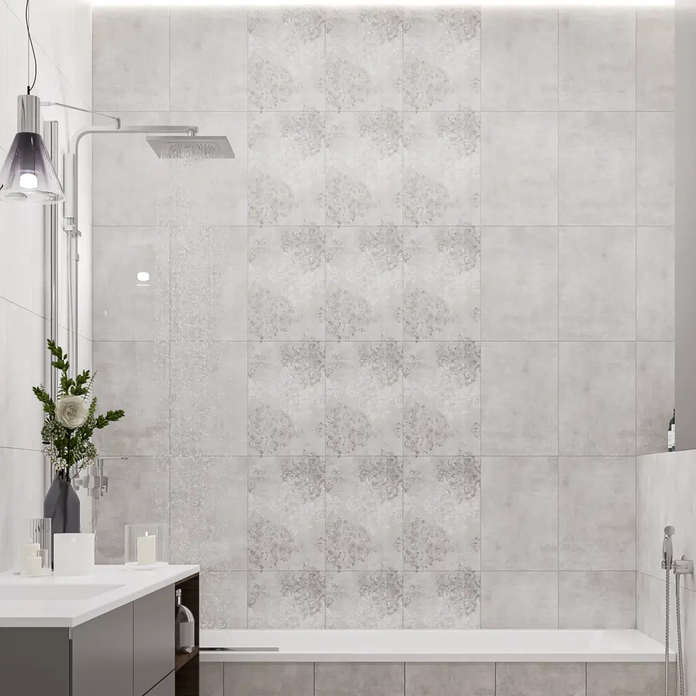 89322565 Плитка настенная Culto Lumino 27x40 см 1.08 м² матовая цвет серый STLM-0948024