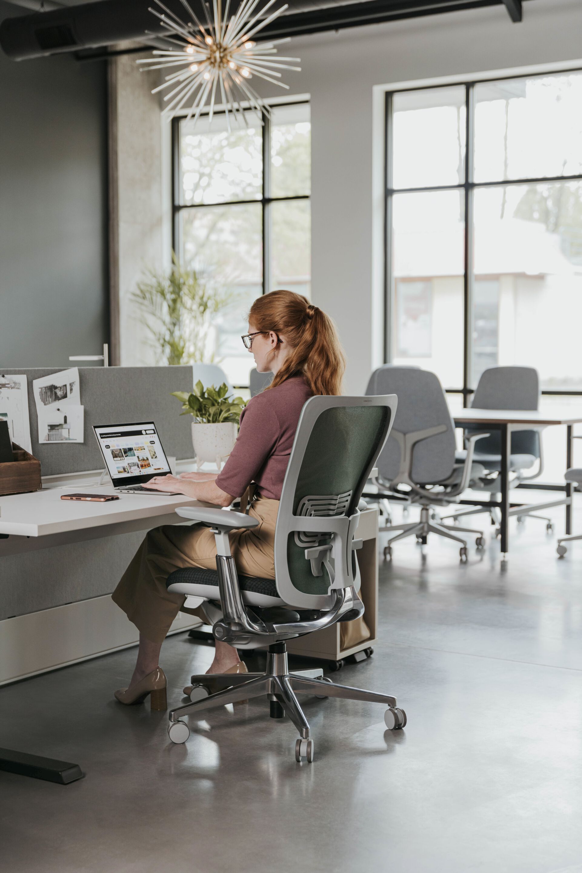 5 спиц ткань Recliner офисное кресло с колесами Haworth ZODY II ARCH-00054092 - Вид №5