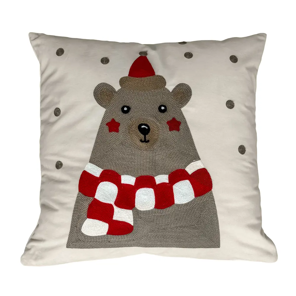 Декоративная подушка LINEN WAY Мишка 45×45 см кремовый 89434262 STLM-1582160