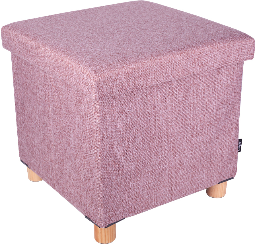 91070478 Пуф складной с ящиком 38x38x38 см цвет розовый STLM-0467989 RIDBERG